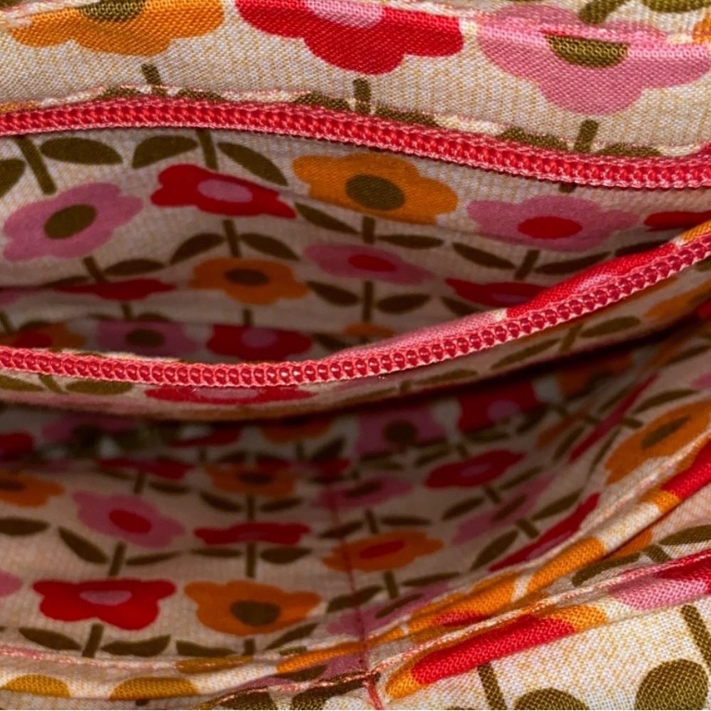 Vera Bradley Folkloric Saddle Up Pink, Green & Yellow Quilted  Shoulder Bag - Picture 5 of 6